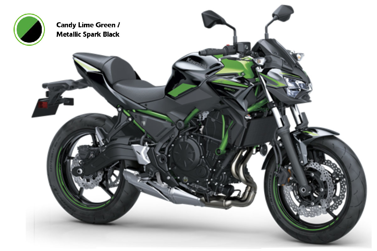 Z650 Candy Lime Green   Metallic Spark Black