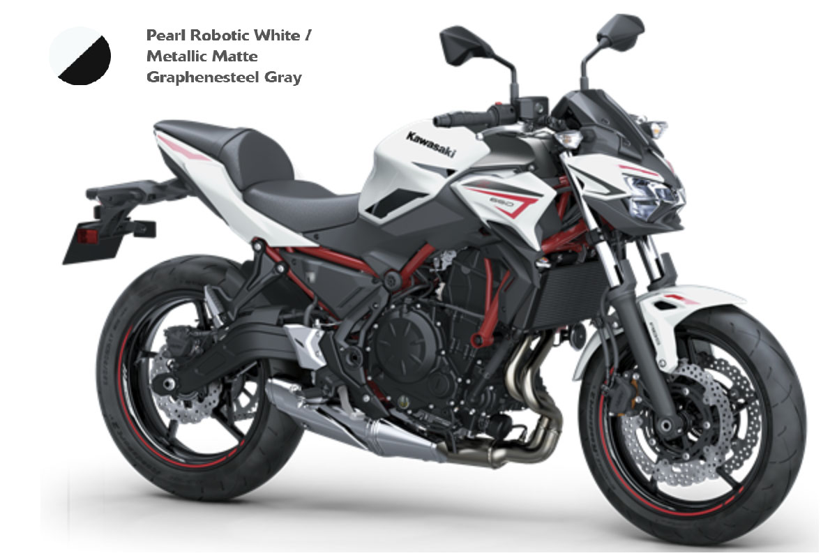 Z650 Pearl Robotic White   Metallic Matte   Graphenesteel Gray