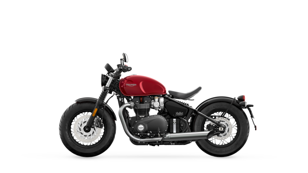 Bonneville Bobber MY23 Red Hopper LHS