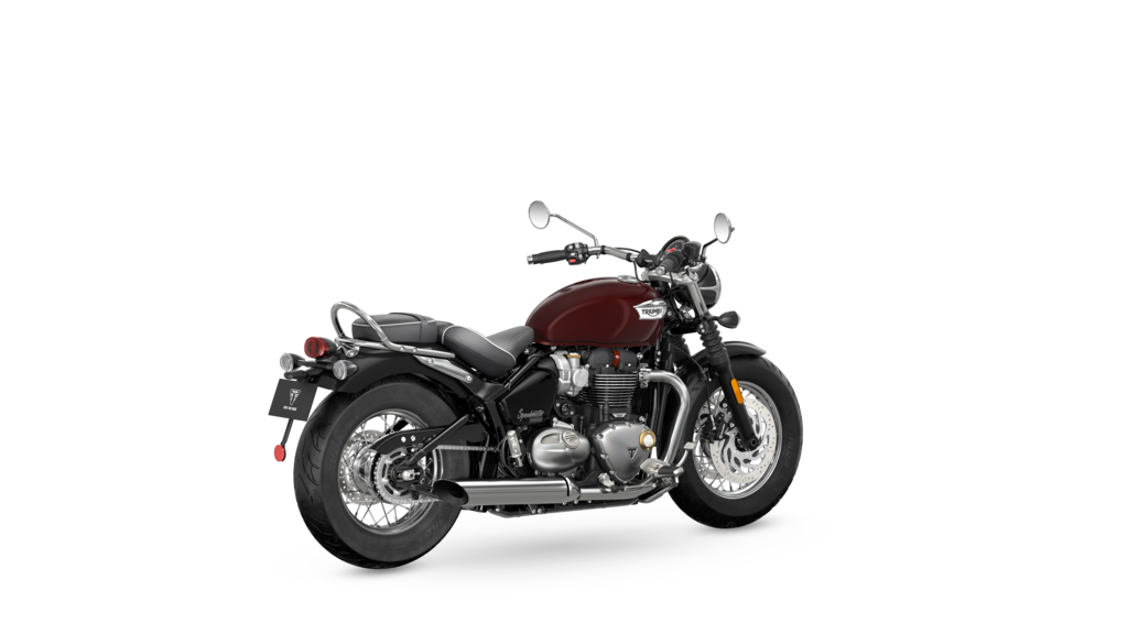 Bonneville Speedmaster MY23 Cordovan Red AngleLHS