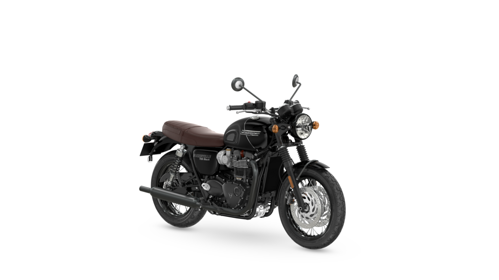 Bonneville T120 Black MY23 Sapphire Black AngleRHS