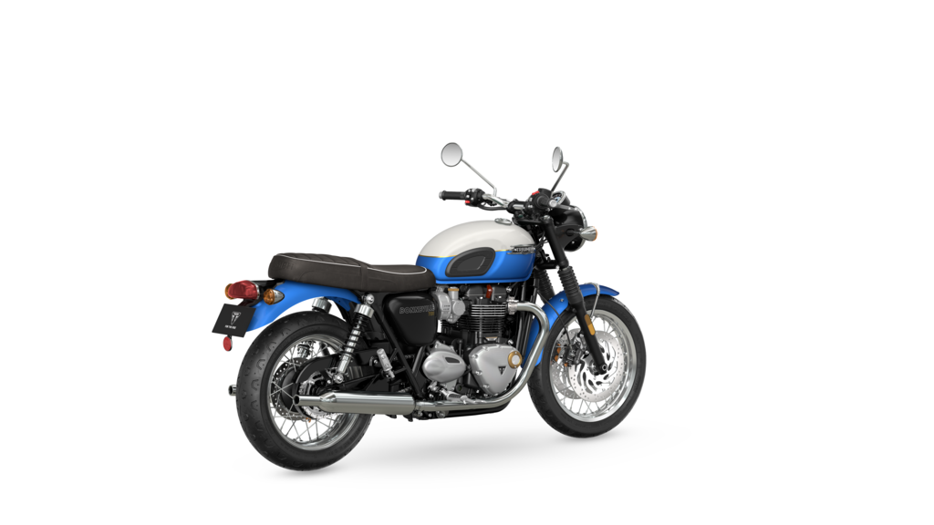 Bonneville T120 MY23 Aegean Blue AngleLHS