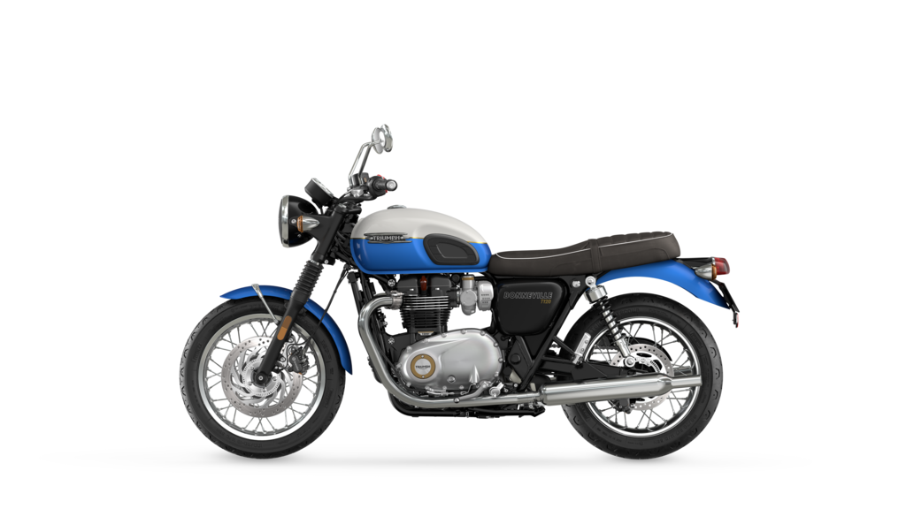 Bonneville T120 MY23 Aegean Blue LHS